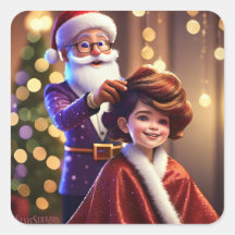 クラシックラウンドコーナースクエアステッカー