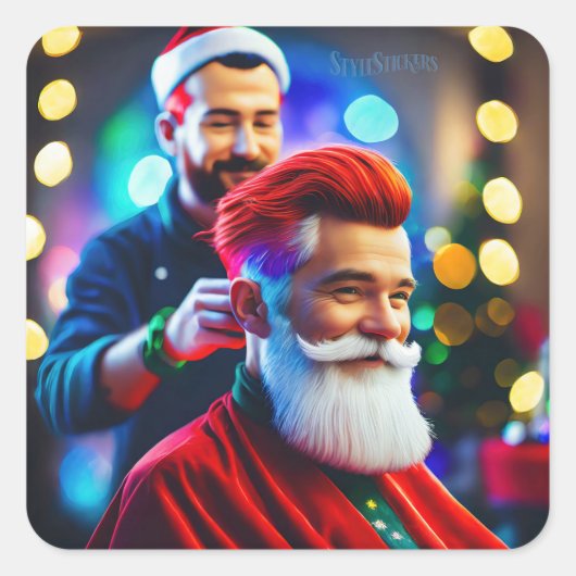 クラシックラウンドコーナースクエアステッカー スクエアシール (正面)