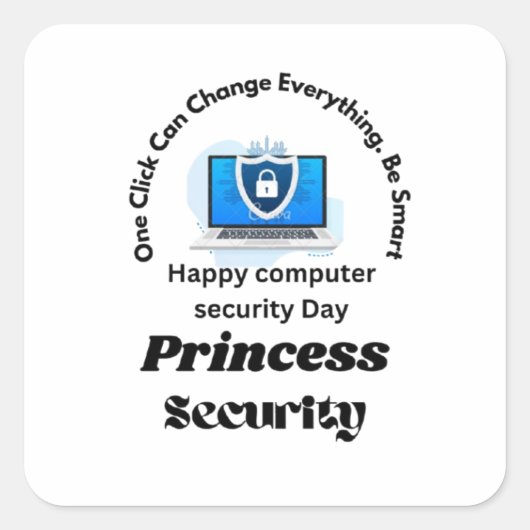 クラシックラウンドシールプレゼントPCセキュリティ日 スクエアシール (正面)