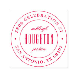 クラシックラウンドスクリプト名差出人住所 セルフインキングスタンプ