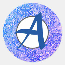 クラシックラウンドスティッカーWilliam Morrisパターン