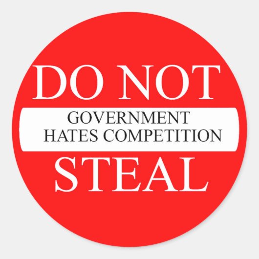 クラシックラウンドステッカー政府の謙虚なステッカー ラウンドシール (正面)