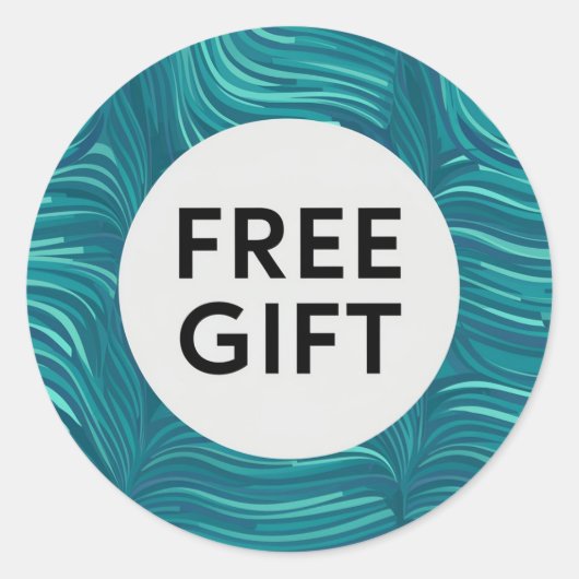 クラシックラウンドステッカー美しい無料ギフトデザイン ラウンドシール (正面)