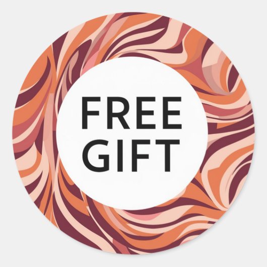 クラシックラウンドステッカー美しい無料ギフトデザイン ラウンドシール (正面)