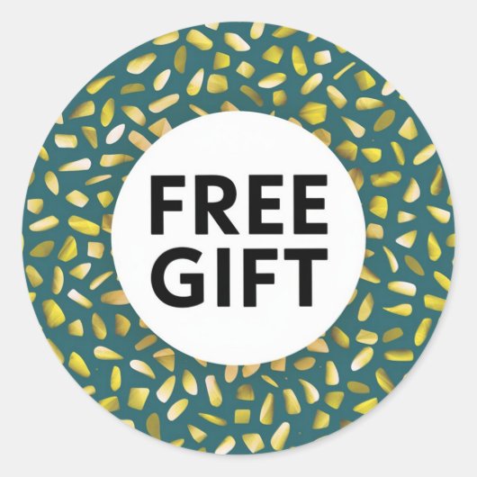 クラシックラウンドステッカー美しい無料ギフトデザイン ラウンドシール (正面)