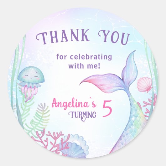 クラシックラウンドステッカー誕生日パーティー。 ラウンドシール (正面)