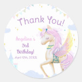 クラシックラウンドステッカー誕生日。 ラウンドシール (正面)