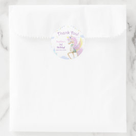 クラシックラウンドステッカー誕生日。 ラウンドシール