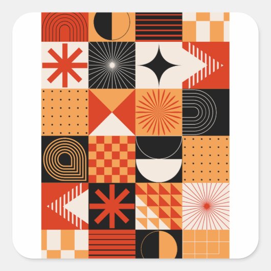 クラシックラウンドステッカー スクエアシール (正面)