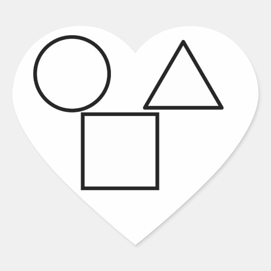 クラシックラウンドステッカー ハートシール (正面)