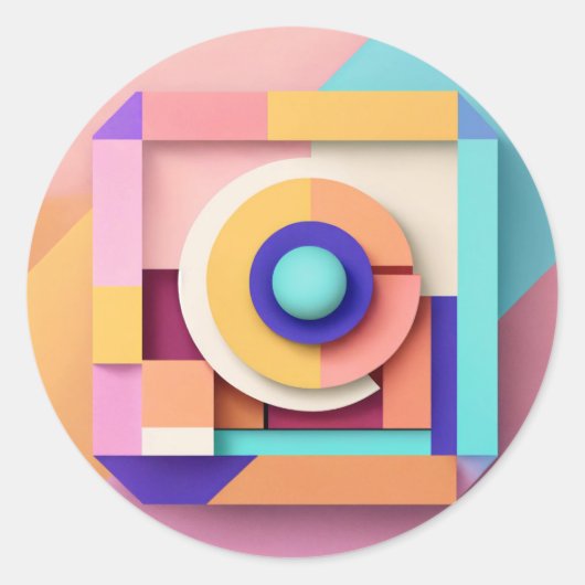 クラシックラウンドステッカー ラウンドシール (正面)