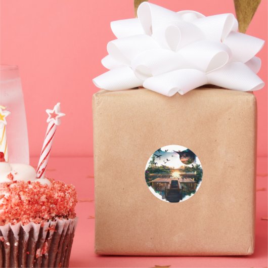 クラシックラウンドステッカー ラウンドシール (パーティー)