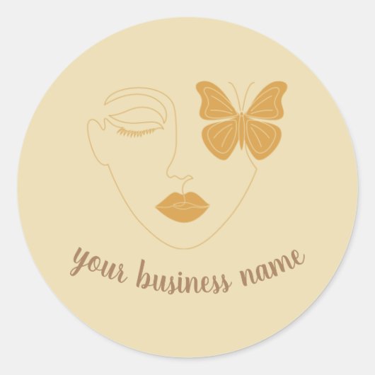 クラシックラウンドステッカー ラウンドシール (正面)