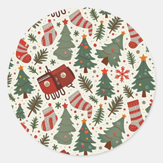 クラシックラウンドステッカー ラウンドシール (正面)