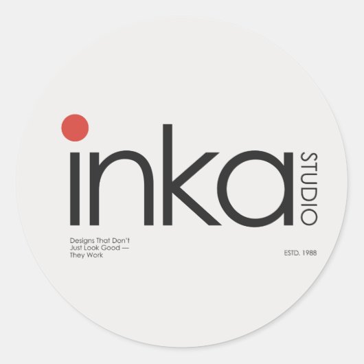 クラシックラウンドステッカー ラウンドシール (正面)