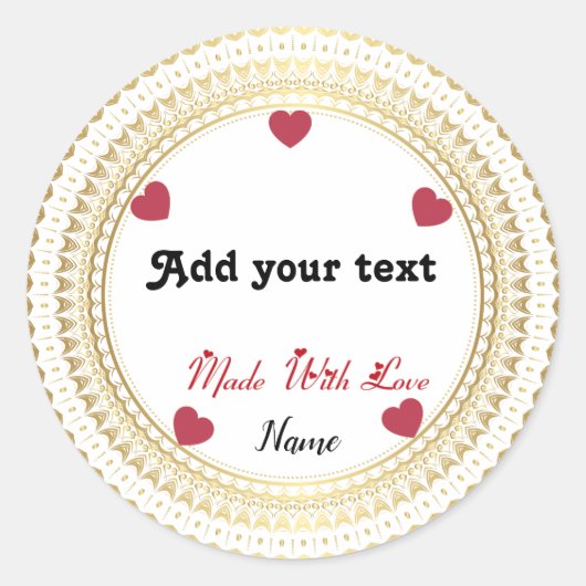 クラシックラウンドステッカー ラウンドシール (正面)