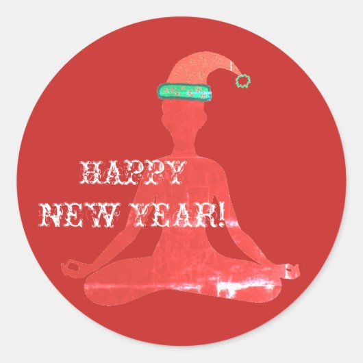 クラシックラウンドステッカー、光沢 ラウンドシール (正面)