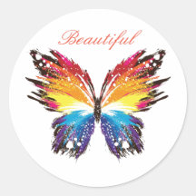 クラシックラウンドステッカー、光沢