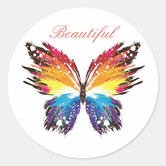 クラシックラウンドステッカー、光沢 ラウンドシール (正面)