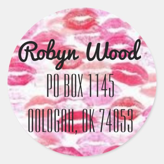 クラシックラウンドステッカー、光沢 ラウンドシール (正面)