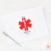 クラシックラウンドステッカー、光沢、大、3インチ（シート） ラウンドシール (封筒)