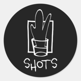 クラシックラウンドステッカー - Shots ラウンドシール