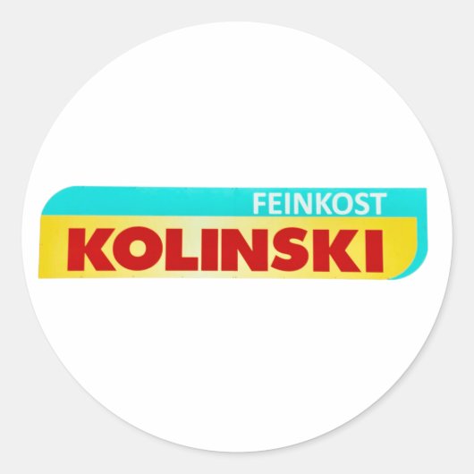 クラシックラウンドステッカーfeinkost kolinski merch ラウンドシール (正面)