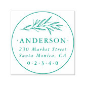 クラシックラウンドボタニカルファミリー名差出人住所 セルフインキングスタンプ (デザイン)