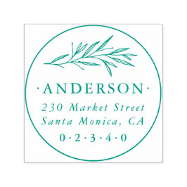 クラシックラウンドボタニカルファミリー名差出人住所 セルフインキングスタンプ