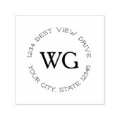 クラシックラウンドモノグラム差出人住所スタンプ セルフインキングスタンプ (デザイン)