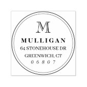 クラシックラウンドモノグラム差出人住所 セルフインキングスタンプ (デザイン)