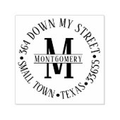 クラシックラウンドモノグラム差出人住所 セルフインキングスタンプ (デザイン)