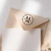 クラシックラウンドモノグラム差出人住所 セルフインキングスタンプ