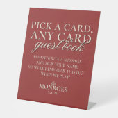 クラシックラグジュアリーレッド遊グリーンズカードゲストブック 台座サイン (正面)