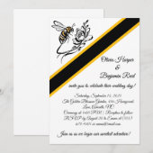 クラシックラグジュアリー　ビーウェディング　インビテーション 招待状 (正面/裏面)