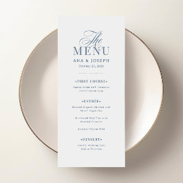クラシックラグジュアリー | ホワイトとダスティブルーの結婚式 メニュー