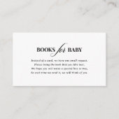 クラシックラックスシンプルベビー白黒ブックス エンクロージャーカード (正面)