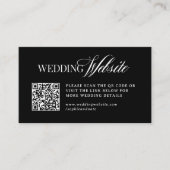 クラシックラックスブラック | の結婚WebサイトQRコード エンクロージャーカード (正面)