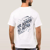クラシックラテン語引用Tシャツ - Per Aspera Ad Astra Tシャツ (裏面)