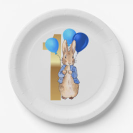 クラシックラビットの１歳の誕生日 ペーパープレート