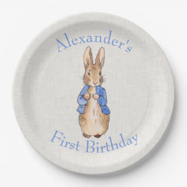 クラシックラビットの１歳の誕生日 ペーパープレート