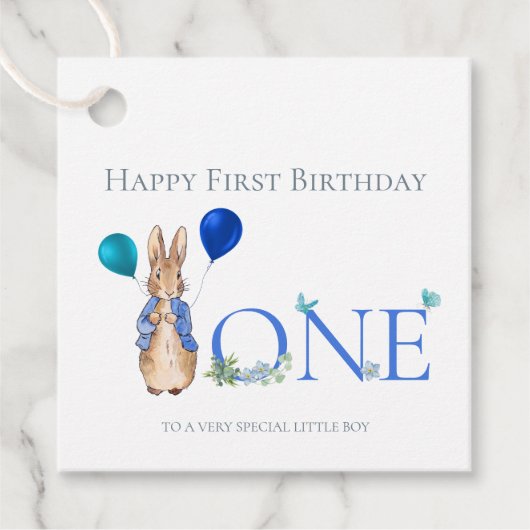 クラシックラビット 1歳の誕生日 フェイバータグ (正面)