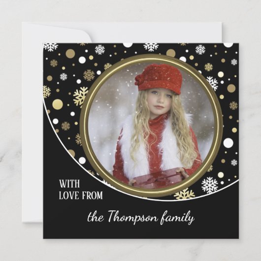 クラシックラブホリデーモダンシーズンズグリーティング シーズンカード (正面)