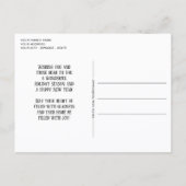 クラシックラブホリデーモダンシーズンズグリーティング ポストカード (裏面)