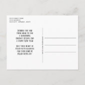 クラシックラブホリデーモダンシーズンズグリーティング ポストカード (裏面)