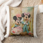 クラシックラブミッキー&ミニースウィートアート装飾用クッション クッション (ブランケット)