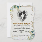 クラシックラブ結婚式招待状 (正面)