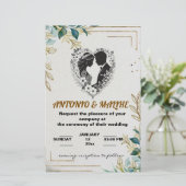 クラシックラブ結婚式招待状 便箋 (スタンド正面)