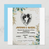 クラシックラブ結婚式招待状 招待状 (正面/裏面)