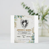 クラシックラブ結婚式招待状 招待状 (スタンド正面)